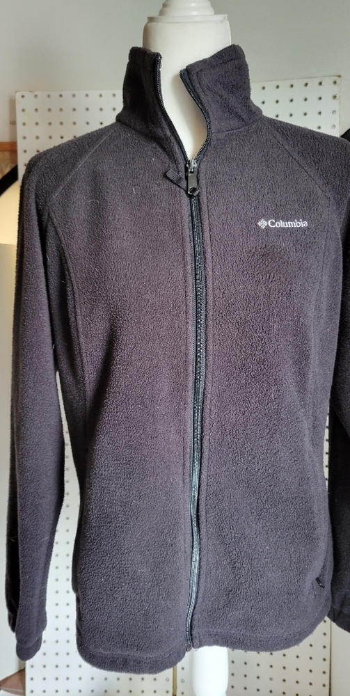 Columbia size L black fleece zip up jacket